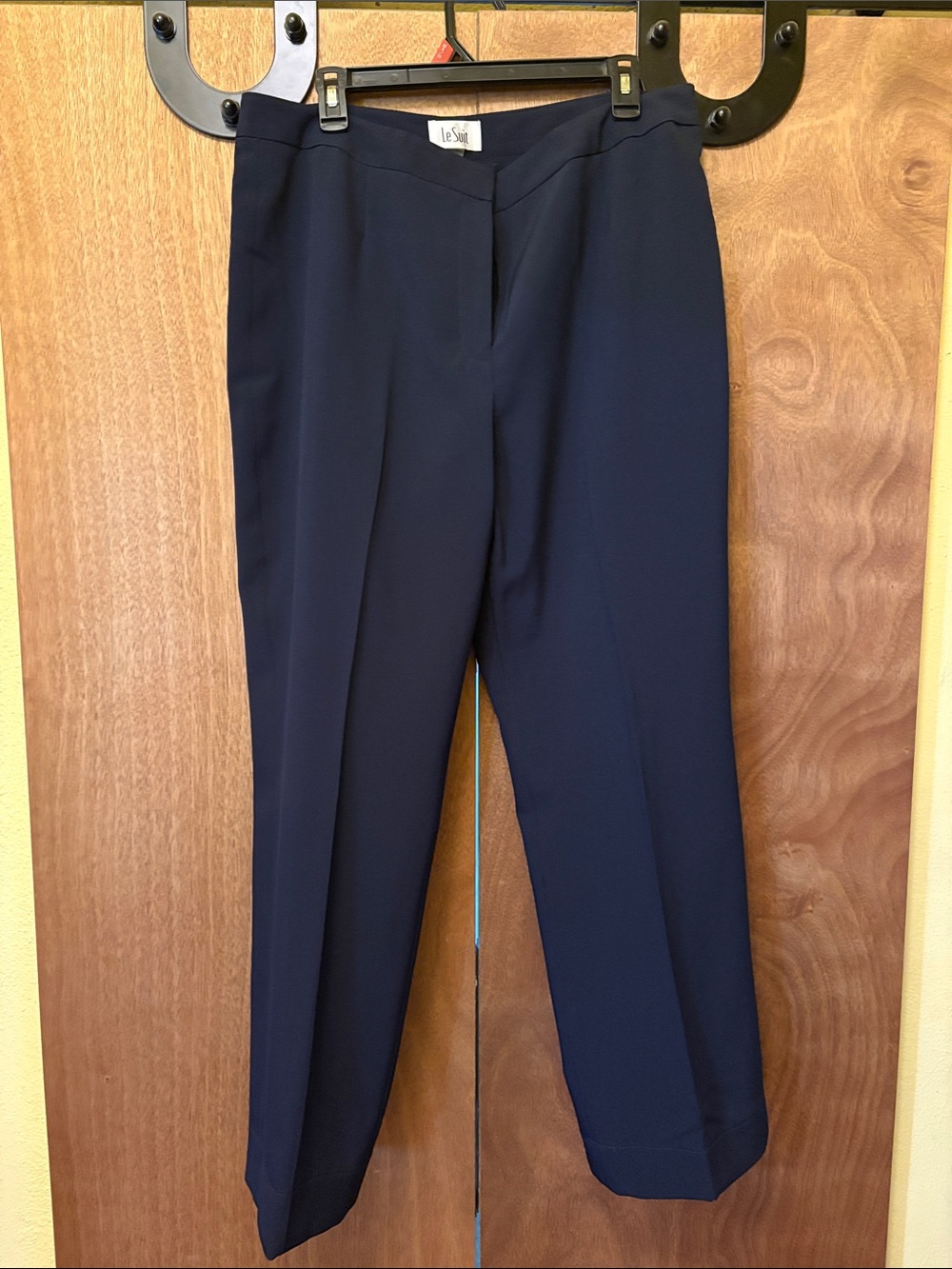 Le Suit Dark Navy Straight Leg Dress Pants and Matching Jacket - Picture 2 of 11